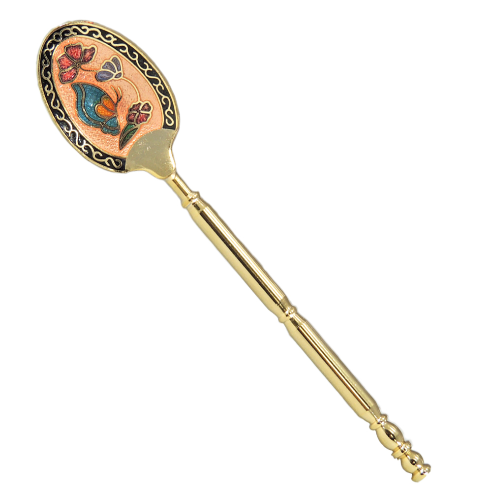 round handle enamel souvenir spoon